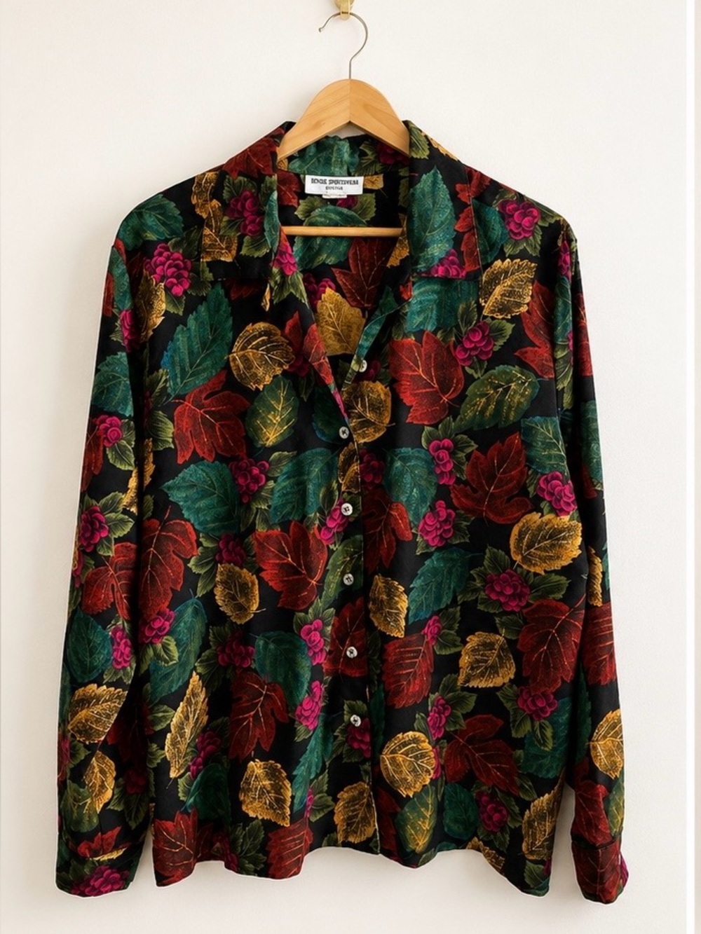 Binder Sportswear Boston Women’s Vintage Floral Button Down Blouse Size 18